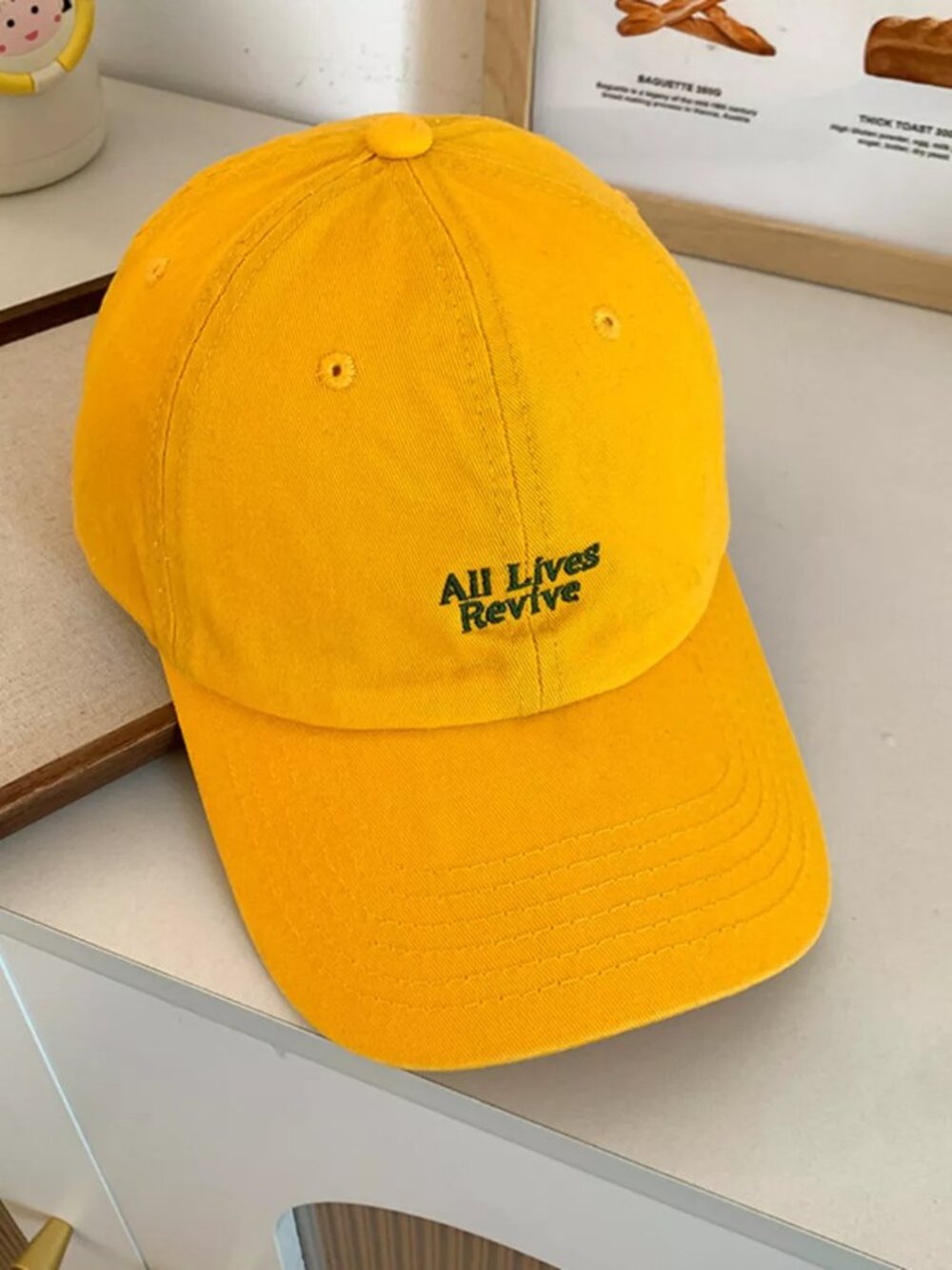 Letter Embroidered Baseball Cap - Picture 4 of 4